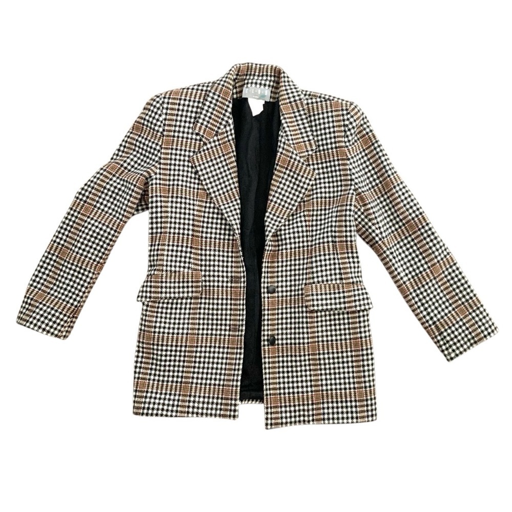 Vintage Club Privé size 9 Prince of Wales Glen Plaid blazer